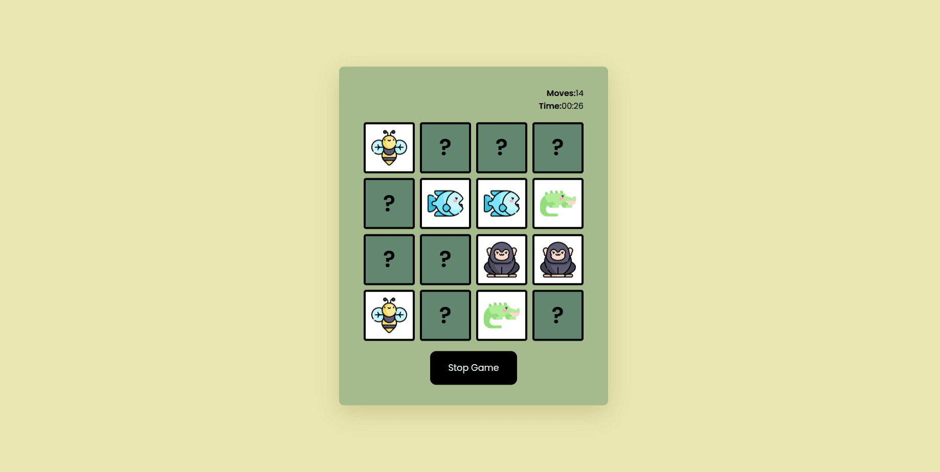 Memo Game screenshot
