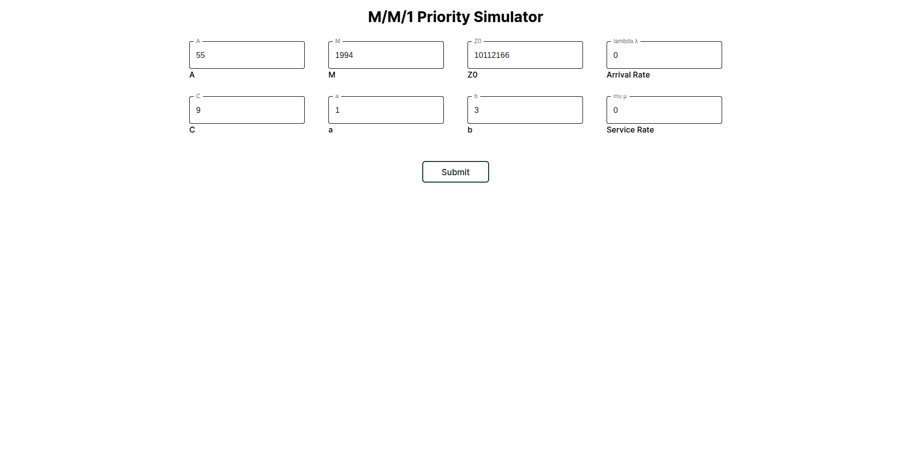 Priority Queue Simulator screenshot