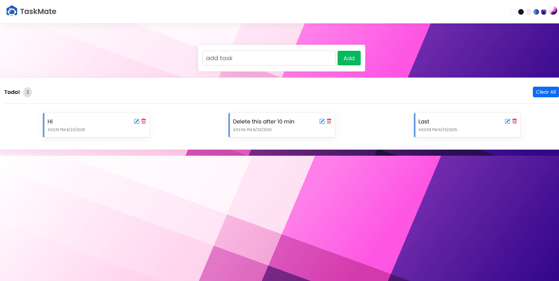 TaskMate screenshot